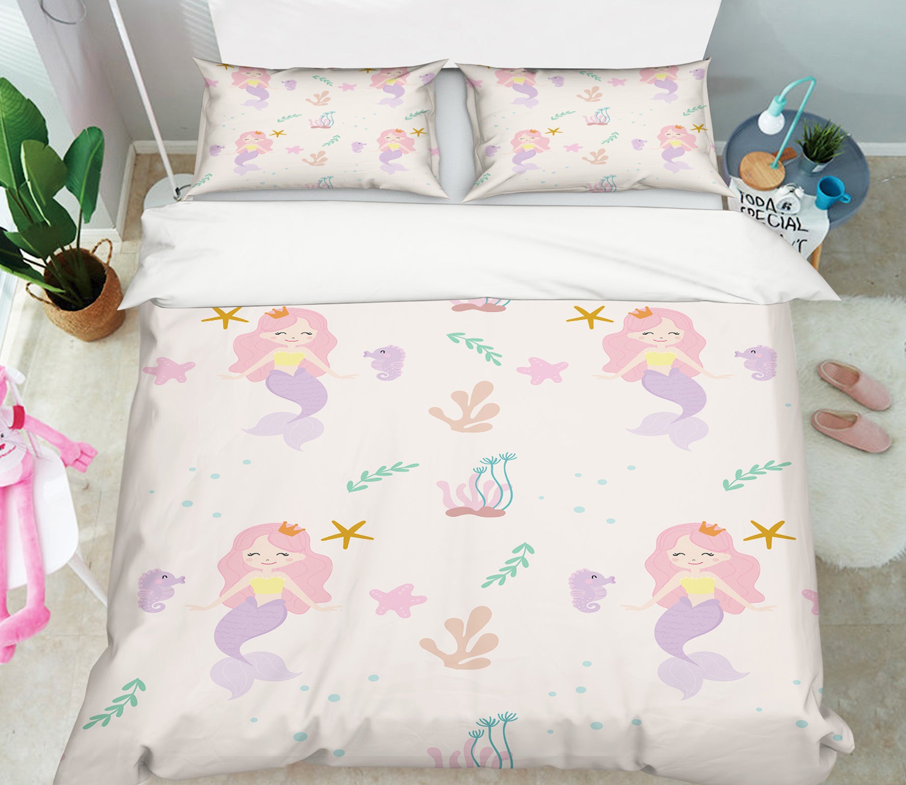 3D Mermaid 61068 Bed Pillowcases Quilt