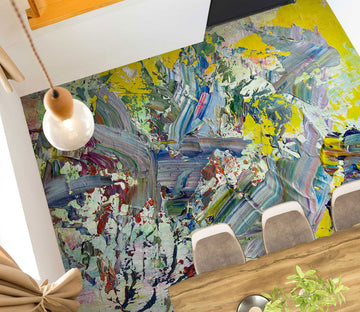 3D Brush Paint Texture 9663 Allan P. Friedlander Floor Mural