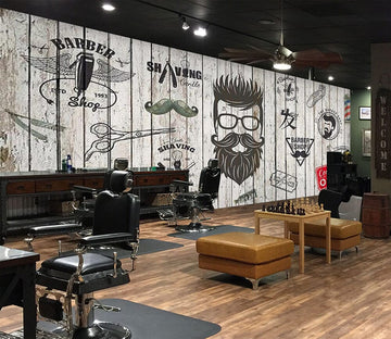 3D Modern Simplicity 1408 Barber Shop Wall Murals Wallpaper AJ Wallpaper 2 