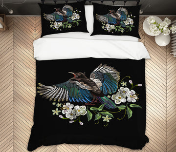 3D Flowers Bird 60082 Bed Pillowcases Quilt