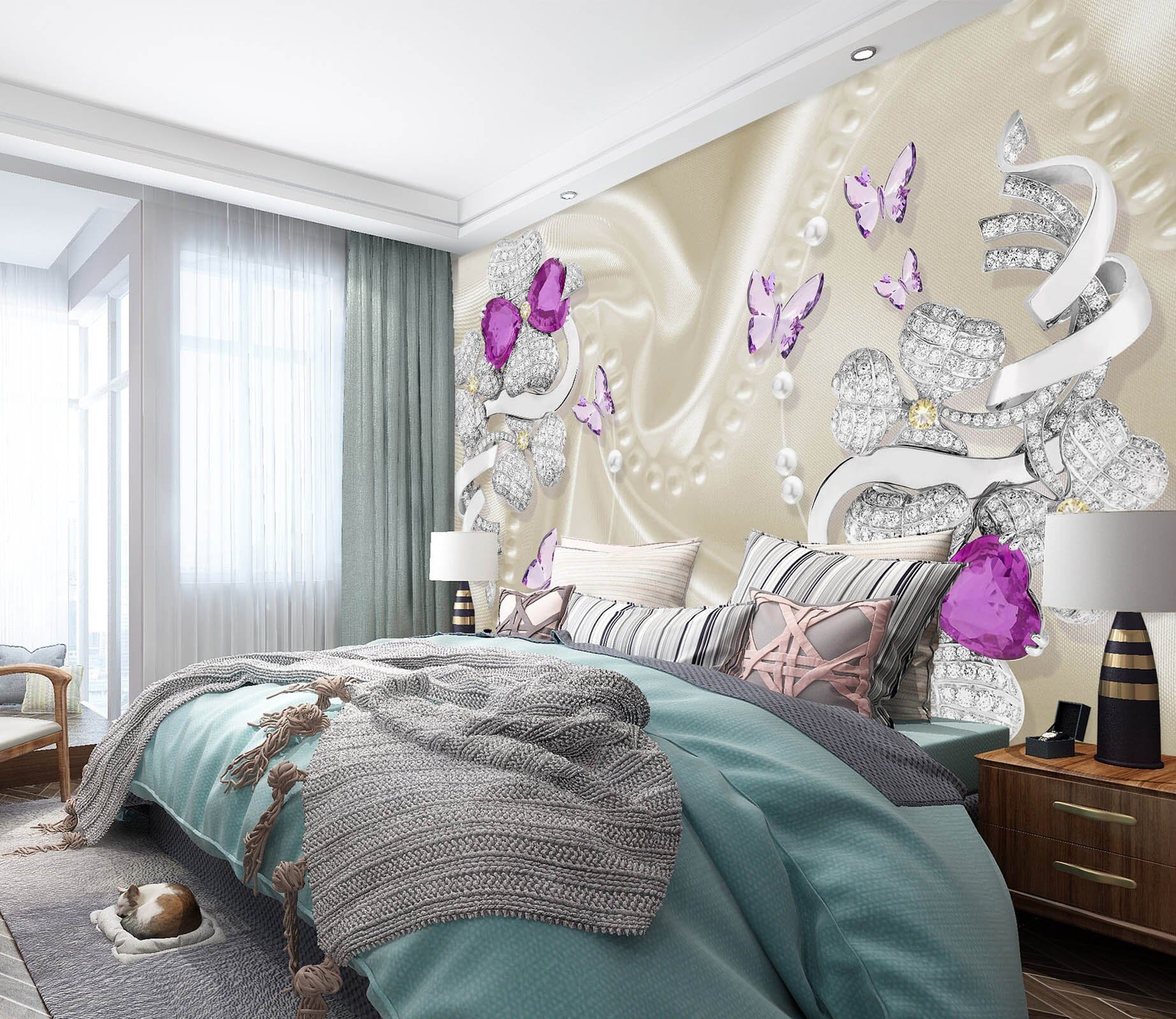 3D Diamond Pattern 1529 Wall Murals Wallpaper AJ Wallpaper 2 