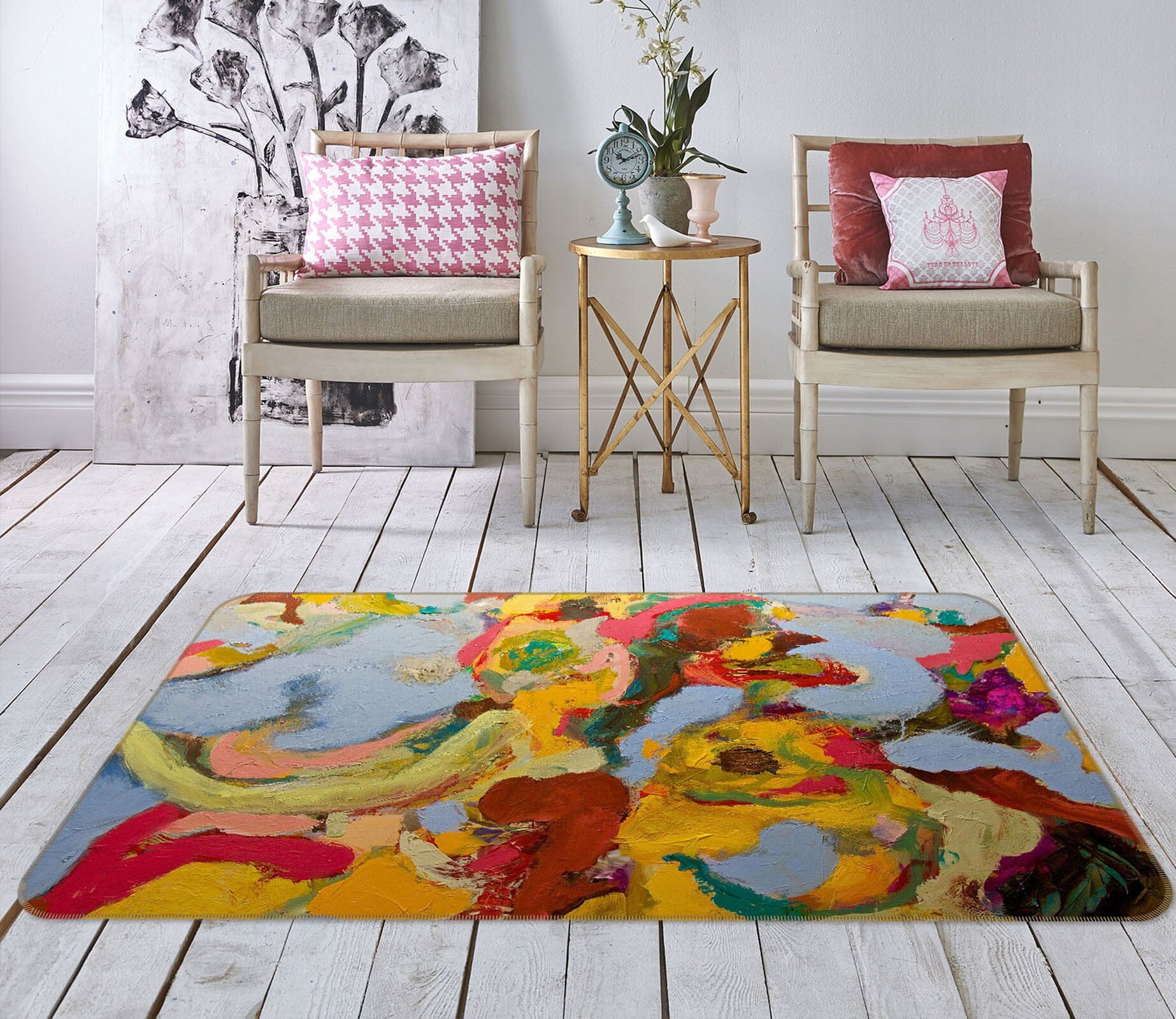 3D Vibrant Colors 1005 Allan P. Friedlander Rug Non Slip Rug Mat Mat AJ Creativity Home 