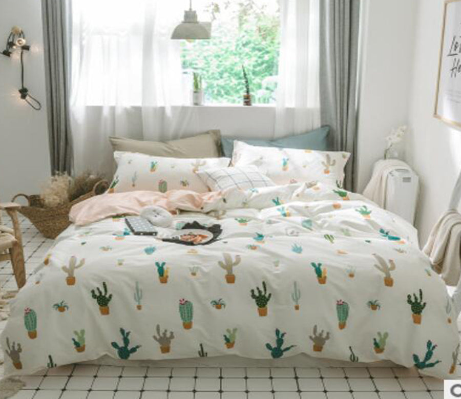 3D Cactus Potted 15202 Bed Pillowcases Quilt