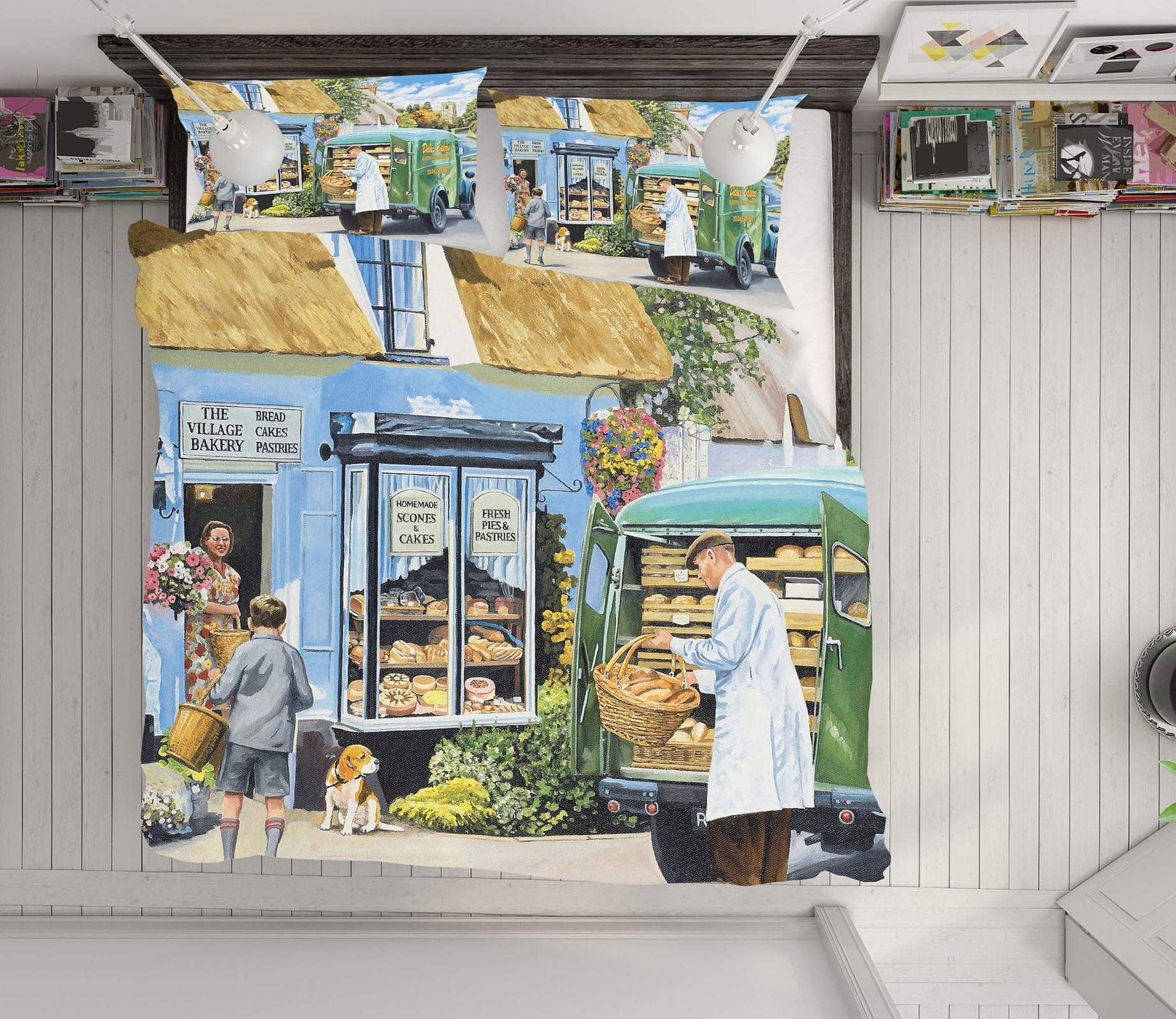 3D The Village Bakery 2071 Trevor Mitchell bedding Bed Pillowcases Quilt Quiet Covers AJ Creativity Home 