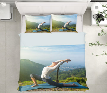 3D Yoga 14109 Bed Pillowcases Quilt