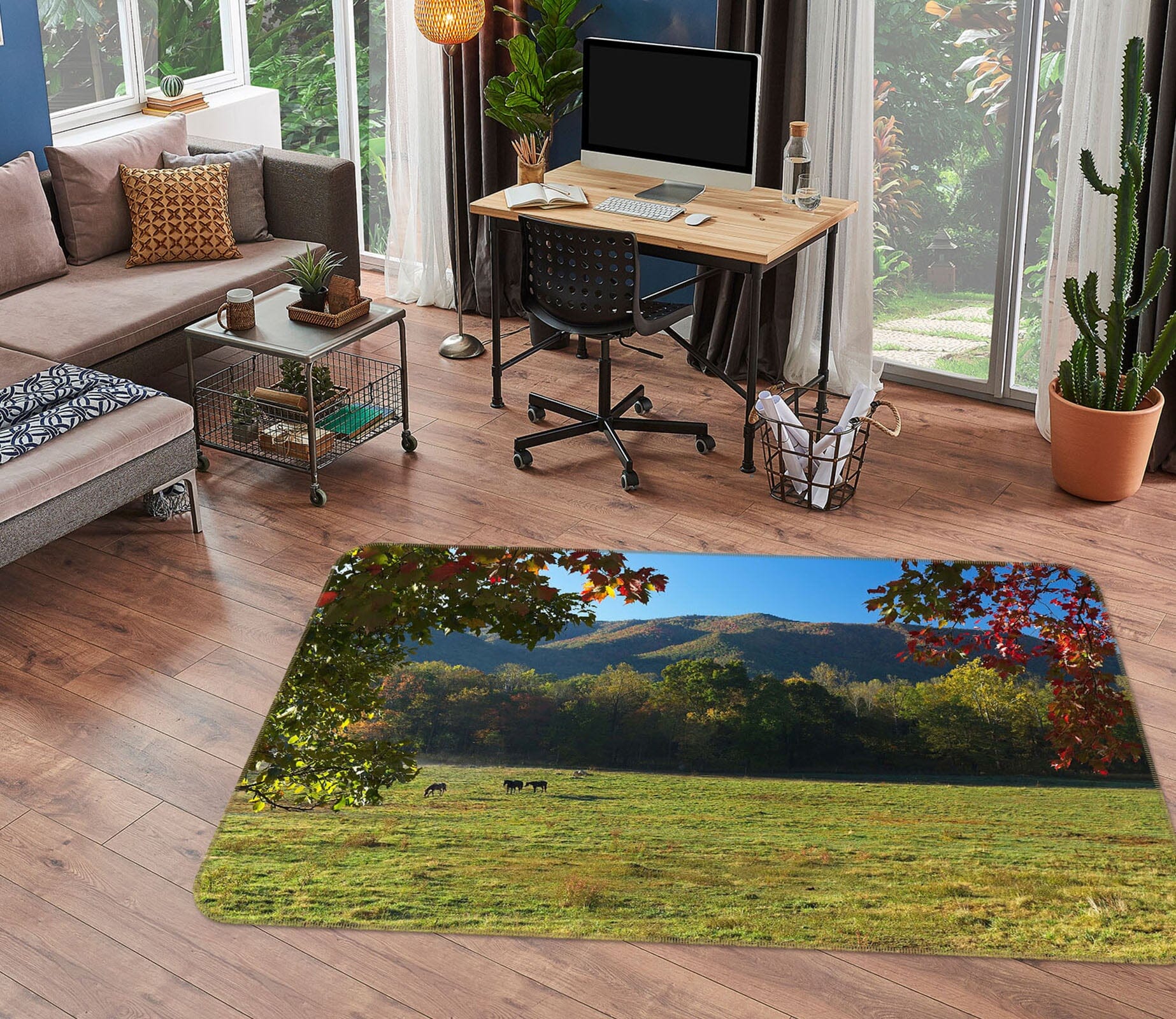 3D Horses Valley 1110 Kathy Barefield Rug Non Slip Rug Mat Mat AJ Creativity Home 