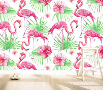 3D Pink Flamingo 1438 Wall Murals Wallpaper AJ Wallpaper 2 