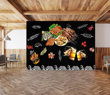 3D Barbecue Beer 3028 Wall Murals Wallpaper AJ Wallpaper 2 