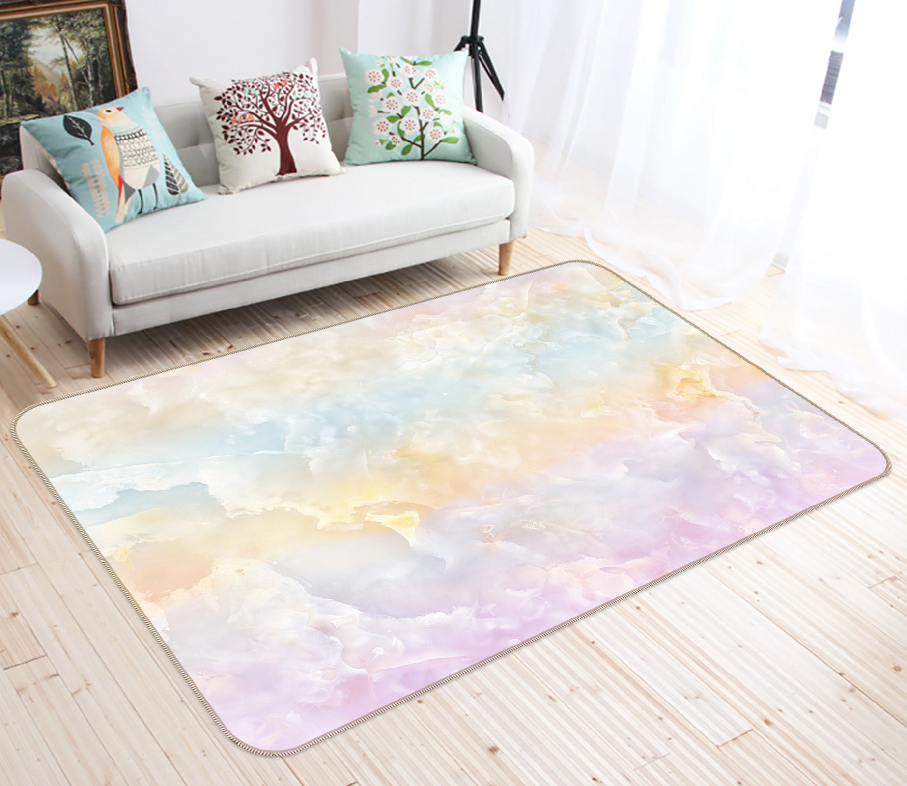 3D Light Pattern 77080 Non Slip Rug Mat