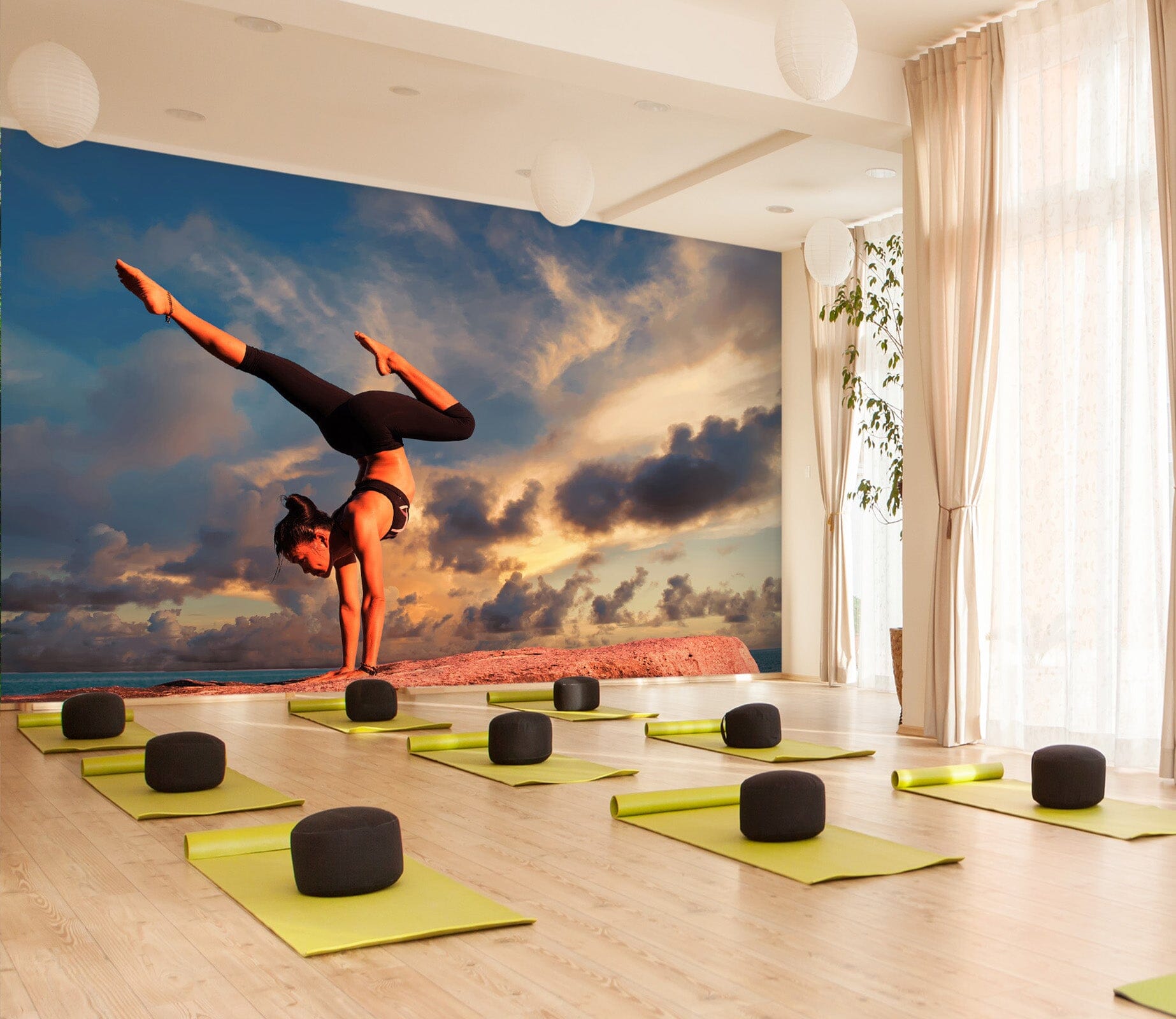 3D Yoga Handstand 322 Wall Murals Wallpaper AJ Wallpaper 2 