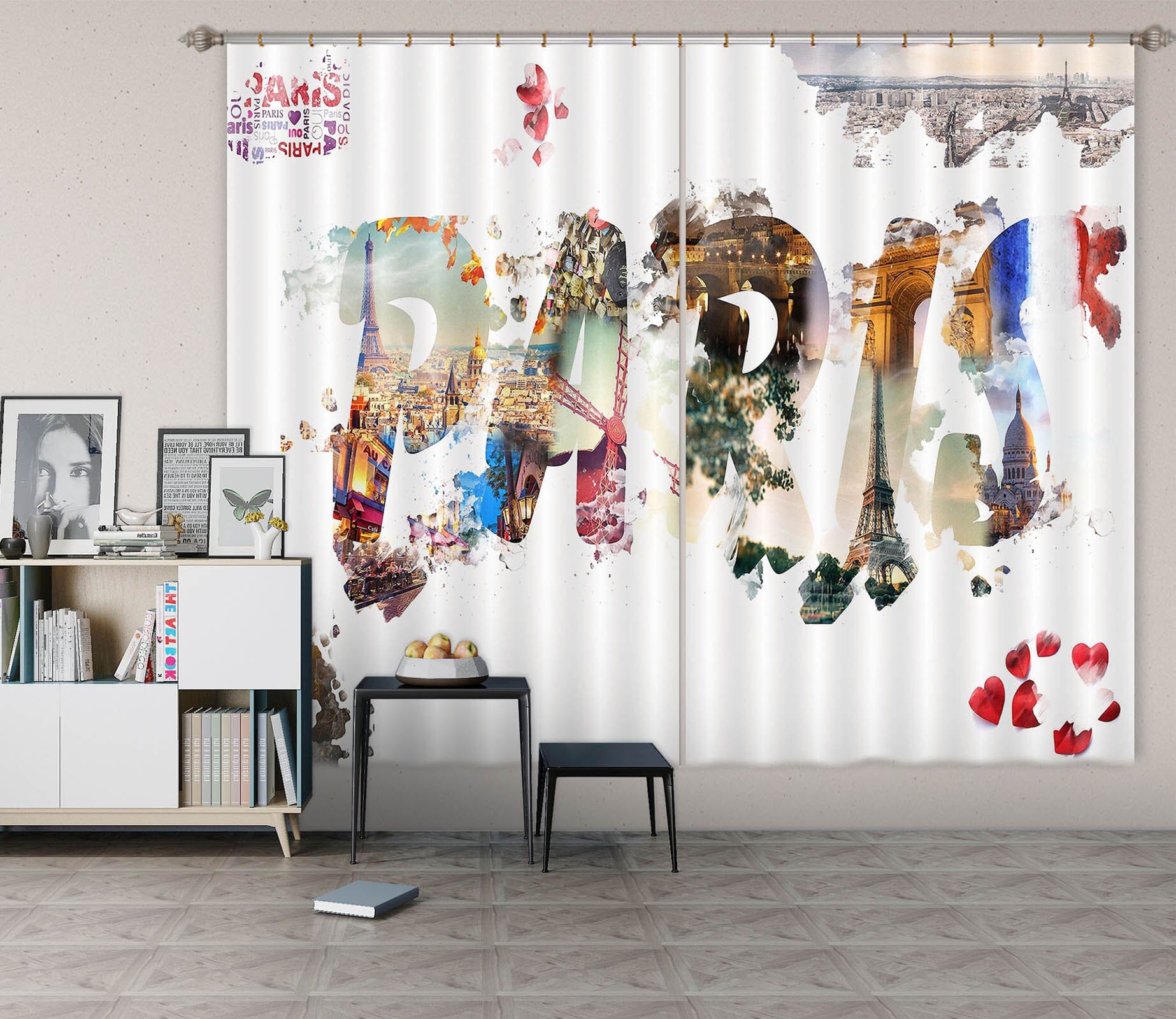 3D Color Paris 756 Curtains Drapes Wallpaper AJ Wallpaper 