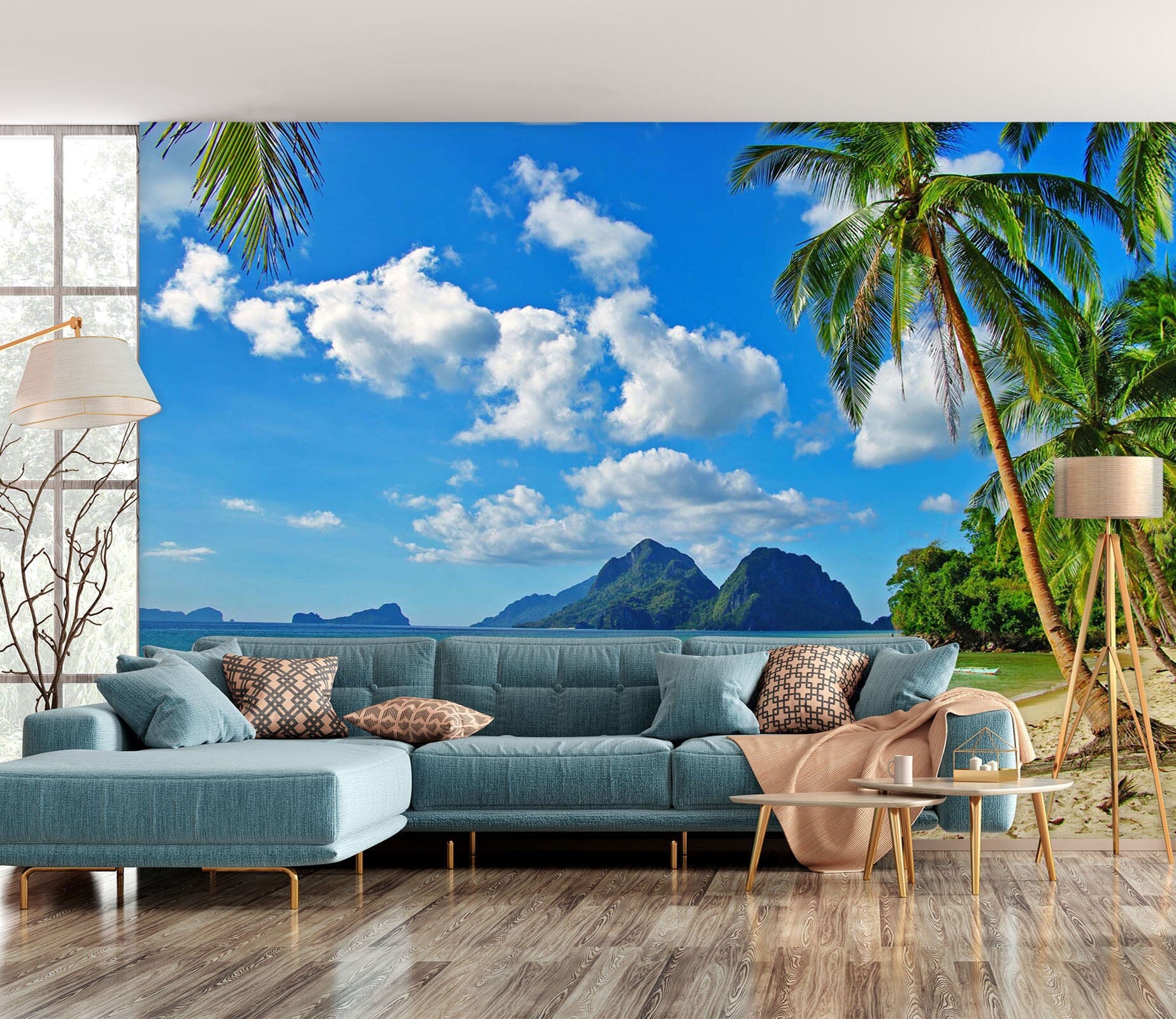 3D Coconut Palm Tree 1415 Wall Murals Wallpaper AJ Wallpaper 2 