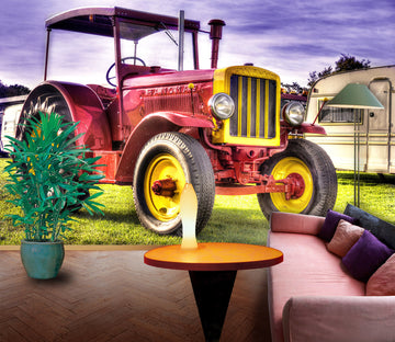 3D Retro Car 076 Vehicle Wall Murals