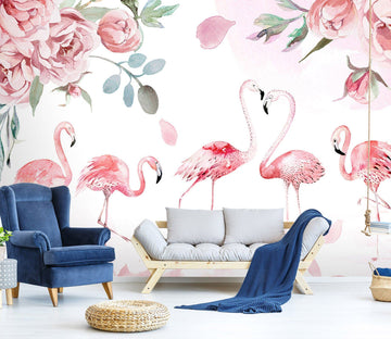 3D Flamingo Bloom 554 Wallpaper AJ Wallpaper 2 