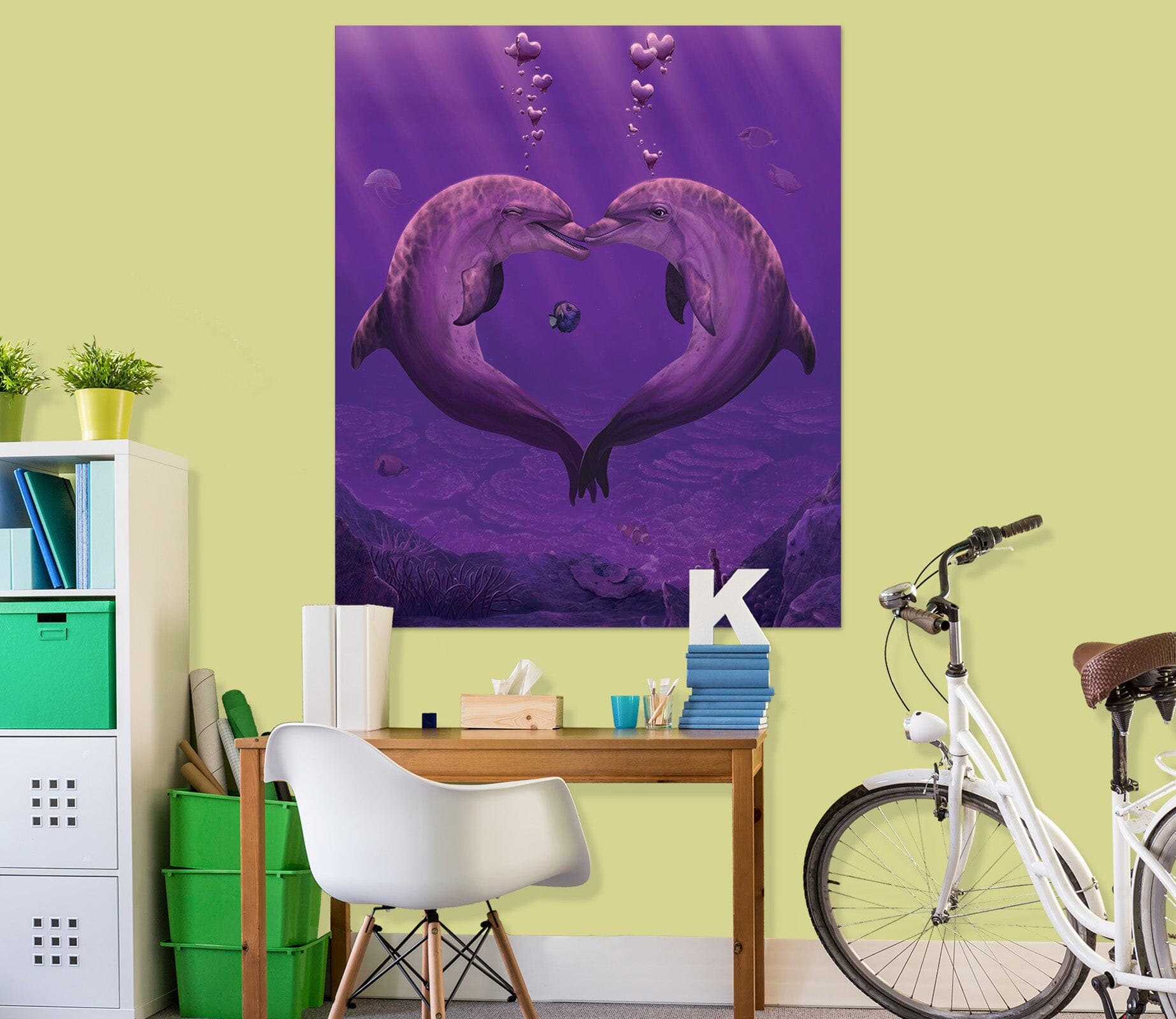 3D Sea Of Hearts Def 067 Vincent Hie Wall Sticker Wallpaper AJ Wallpaper 2 