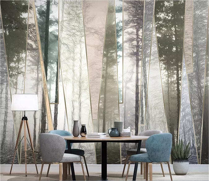 3D Triangle Forest 2758 Wall Murals Wallpaper AJ Wallpaper 2 