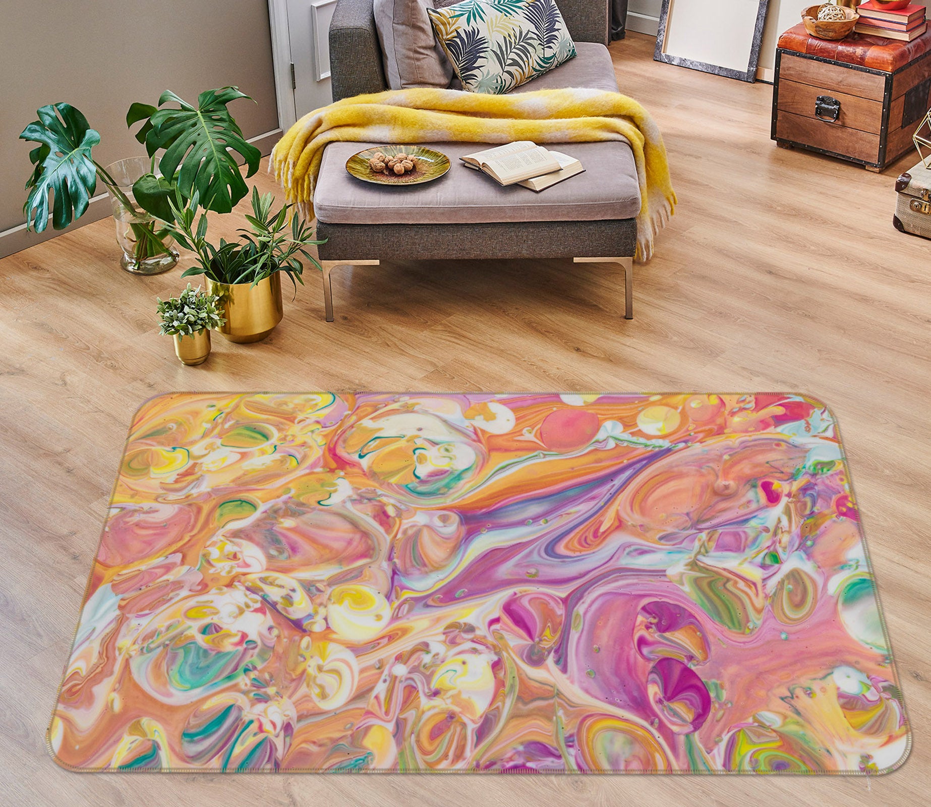 3D Color Pattern 29200 Non Slip Rug Mat