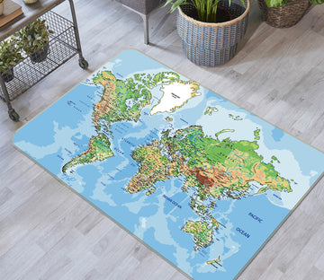 3D Map 35047 Non Slip Rug Mat