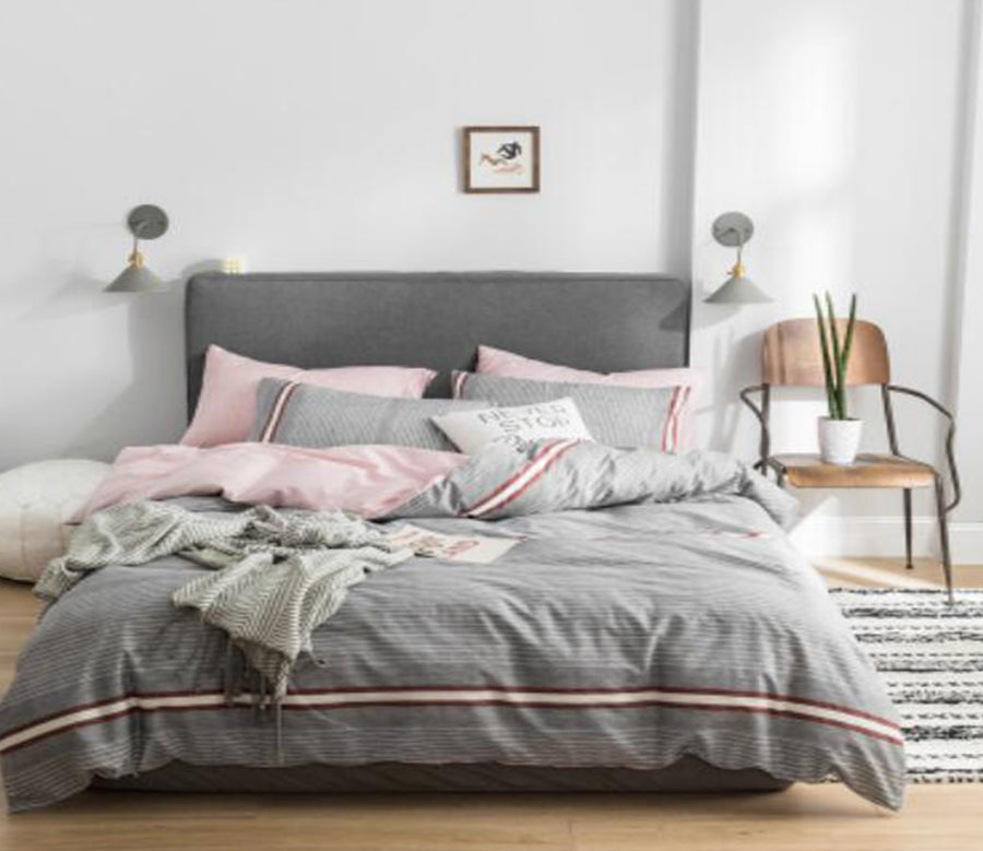 3D Gray 17128 Bed Pillowcases Quilt