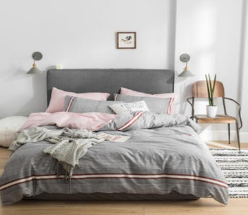 3D Gray 17128 Bed Pillowcases Quilt