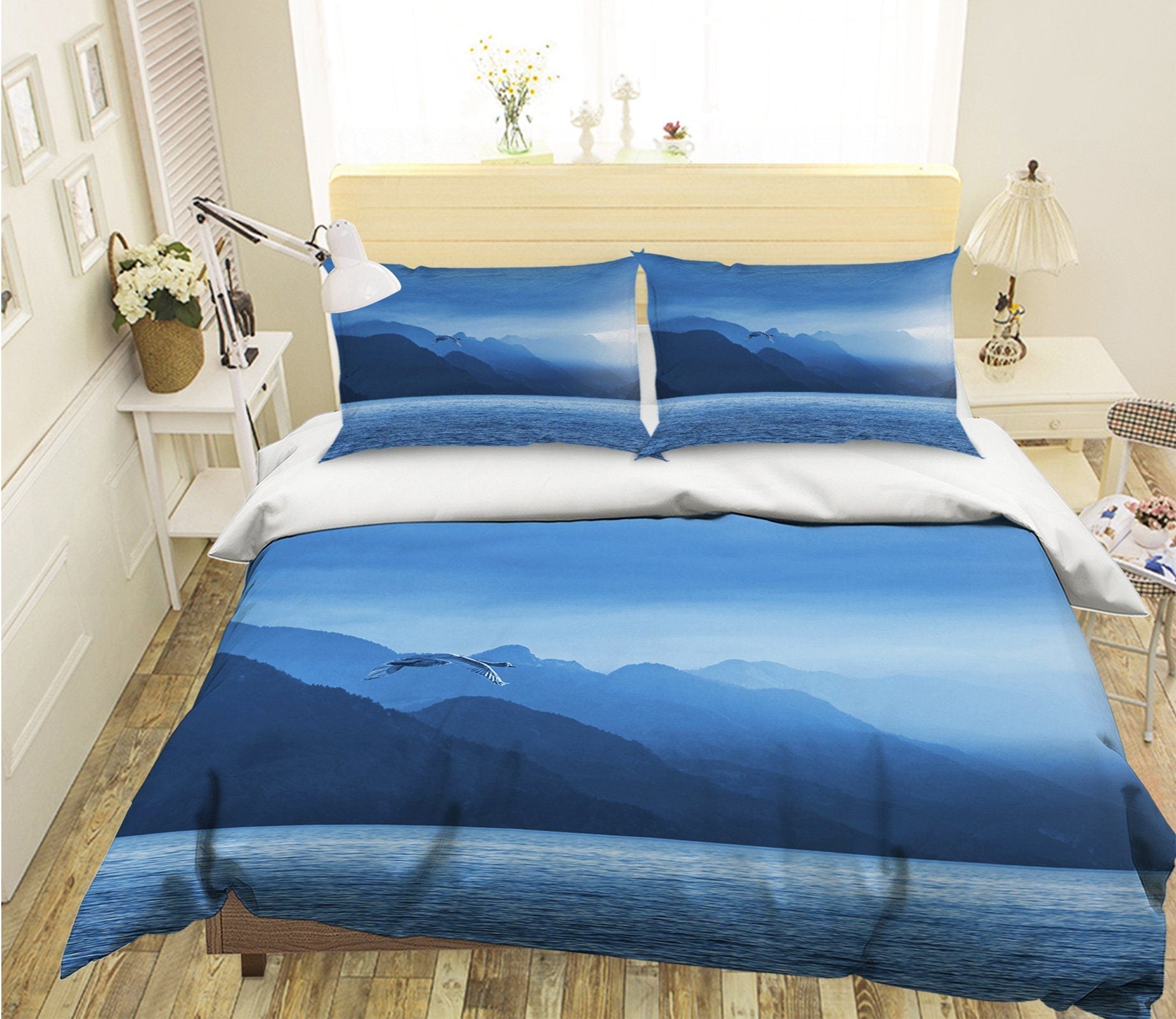 3D Sea Bird 1969 Bed Pillowcases Quilt Quiet Covers AJ Creativity Home 