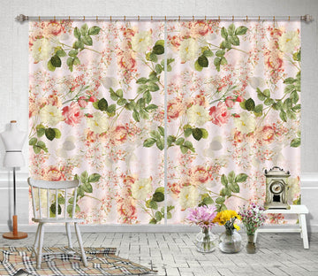 3D Pink Garden 130 Uta Naumann Curtain Curtains Drapes Curtains AJ Creativity Home 
