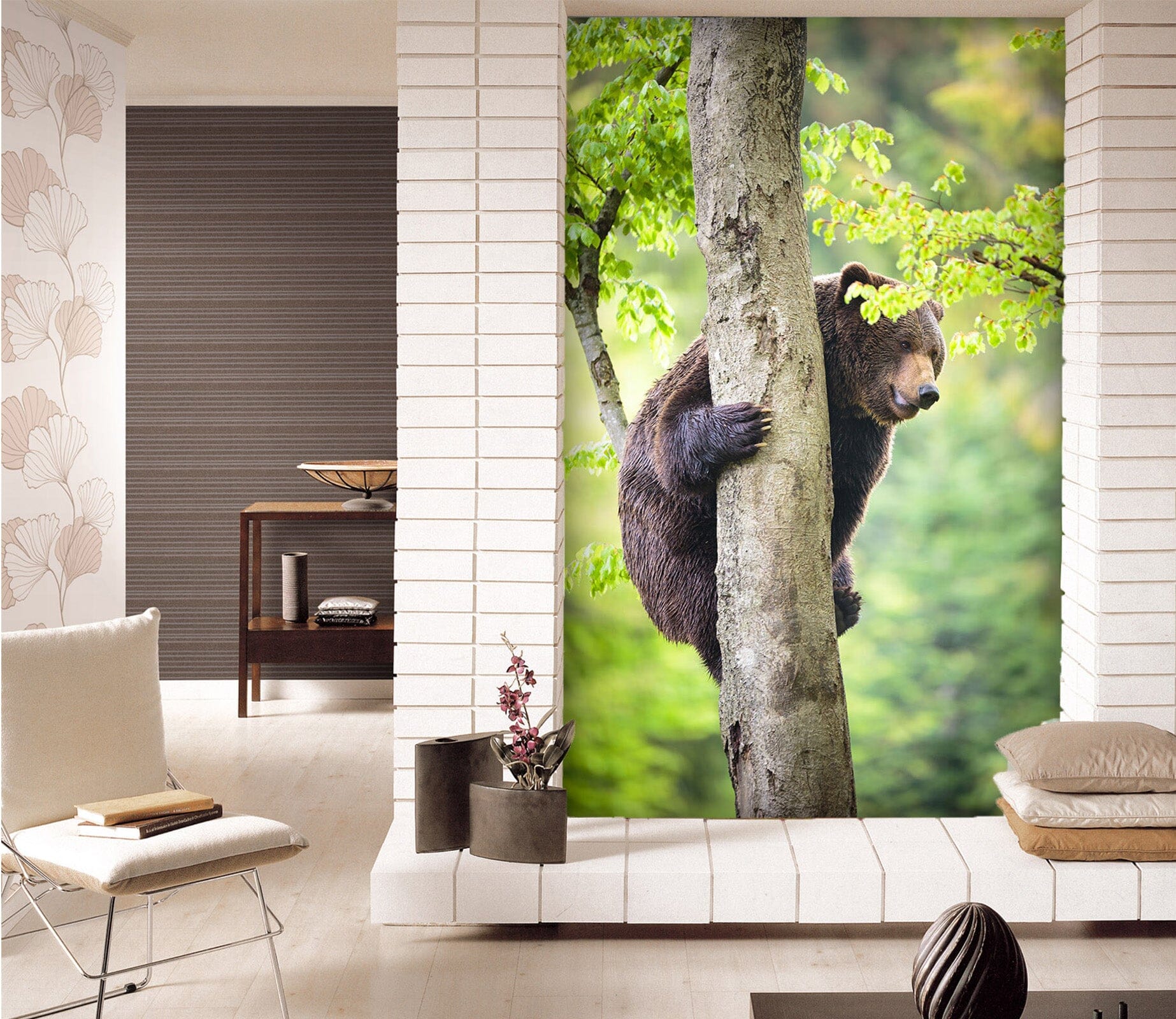 3D Forest Bear 133 Wall Murals Wallpaper AJ Wallpaper 2 