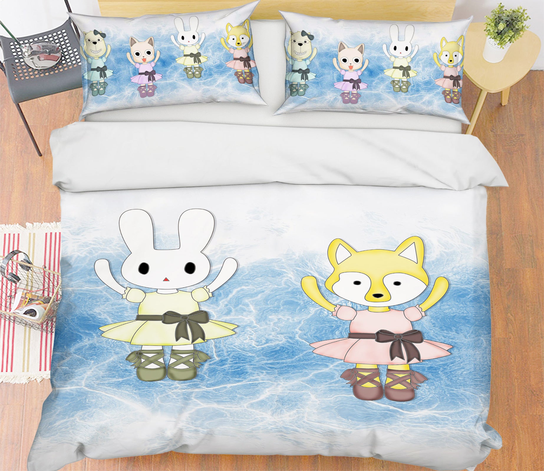 3D Cartoon Animals 13090 Bed Pillowcases Quilt