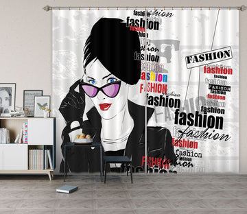 3D Fashion Lady 731 Curtains Drapes Wallpaper AJ Wallpaper 