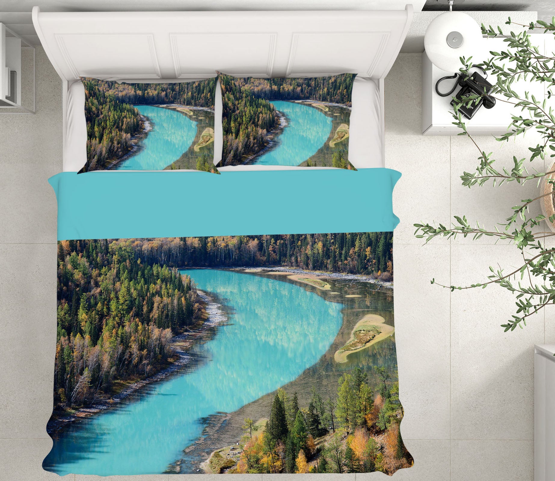 3D River 15213 Bed Pillowcases Quilt