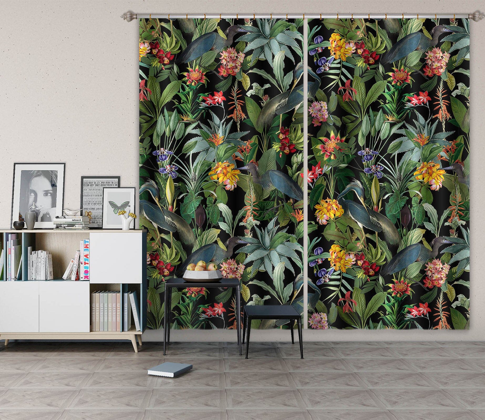 3D Yellow Flowers 102 Uta Naumann Curtain Curtains Drapes Curtains AJ Creativity Home 