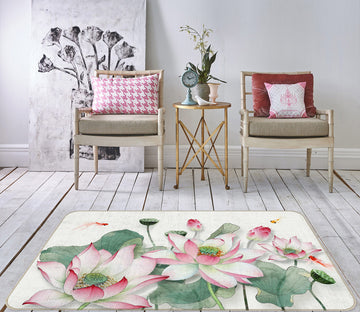 3D Lotus Pond 77029 Non Slip Rug Mat