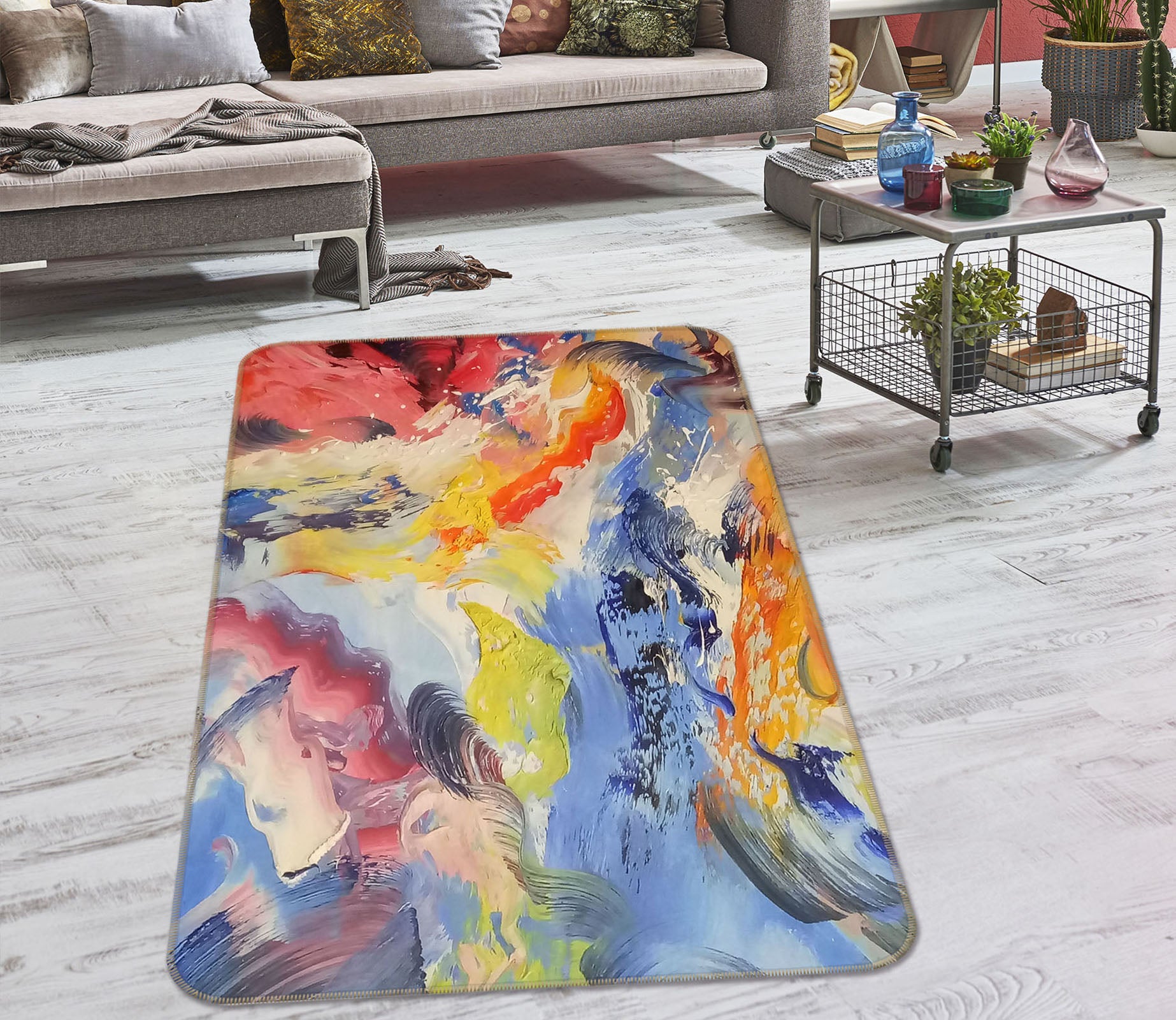 3D Colorful 27162 Non Slip Rug Mat