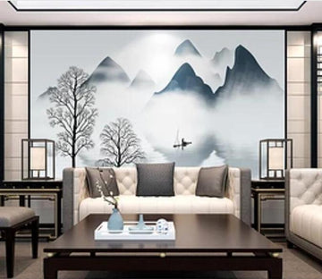 3D Forest Mountain 319 Wall Murals Wallpaper AJ Wallpaper 2 