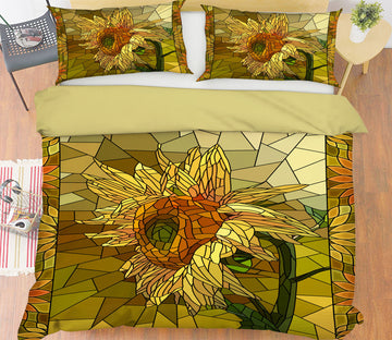 3D Sunflower 14017 Bed Pillowcases Quilt