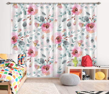 3D Red Flower 252 Uta Naumann Curtain Curtains Drapes