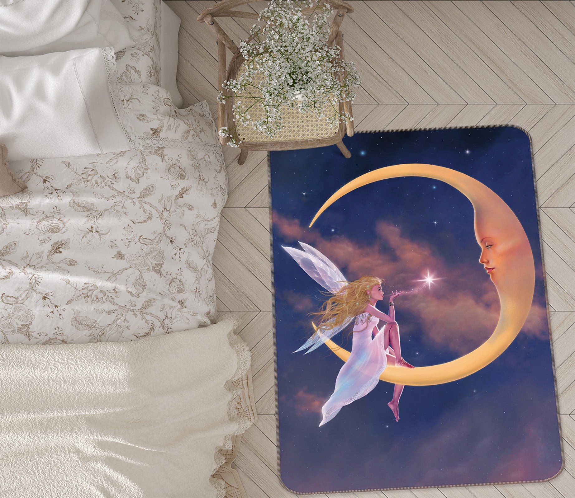 3D Moon Elf 84258 Vincent Hie Rug Non Slip Rug Mat