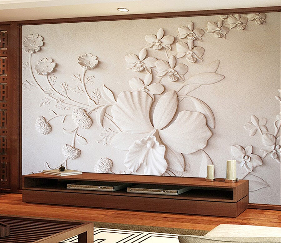3D Carving Flowers 1555 Wall Murals Wallpaper AJ Wallpaper 2 