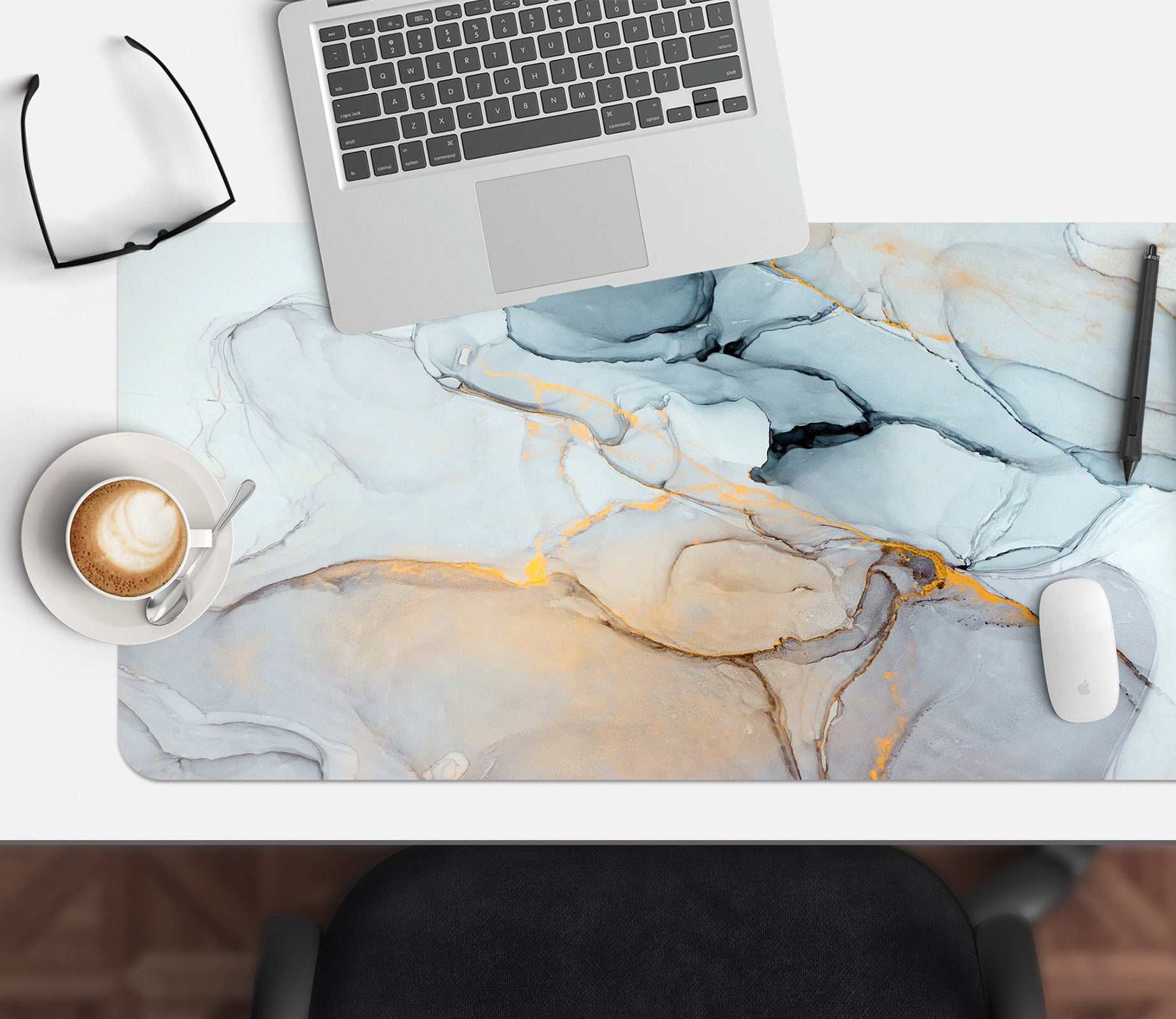 3D Marble Pattern 18051 Desk Mat