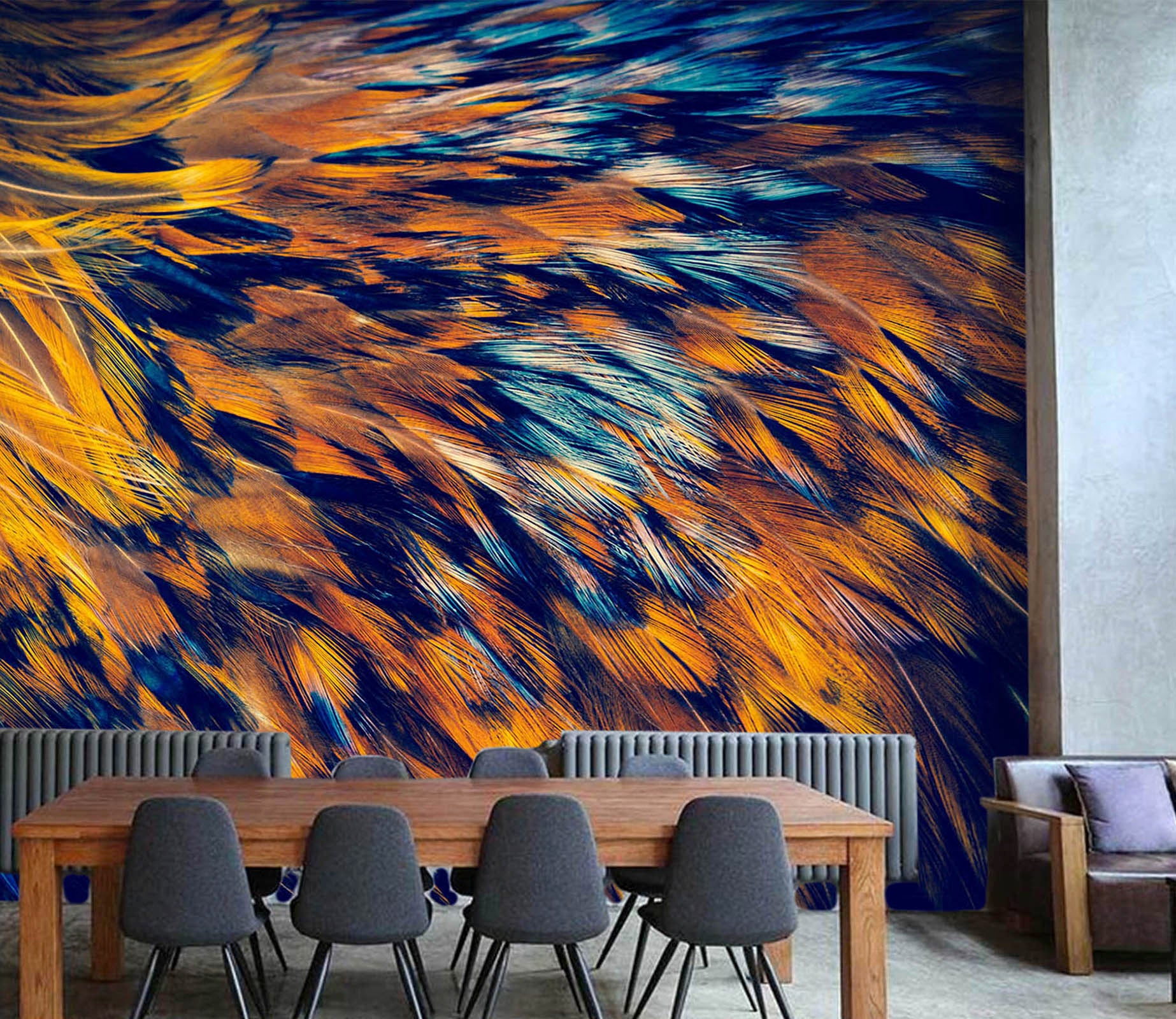 3D Feather Texture 015 Wall Murals