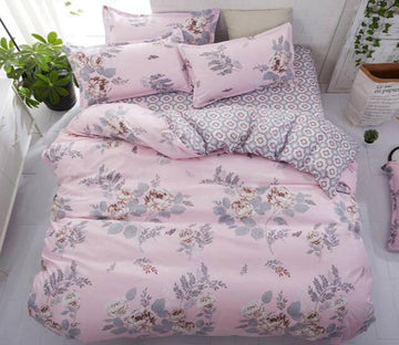 3D Pink Pattern 7174 Bed Pillowcases Quilt