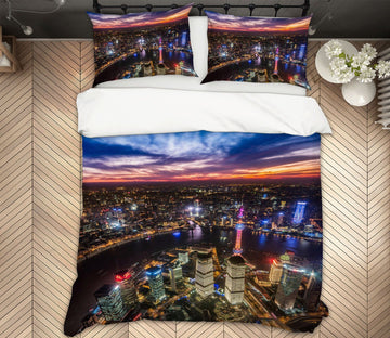 3D Aerial Night Scene 2146 Marco Carmassi Bedding Bed Pillowcases Quilt Quiet Covers AJ Creativity Home 