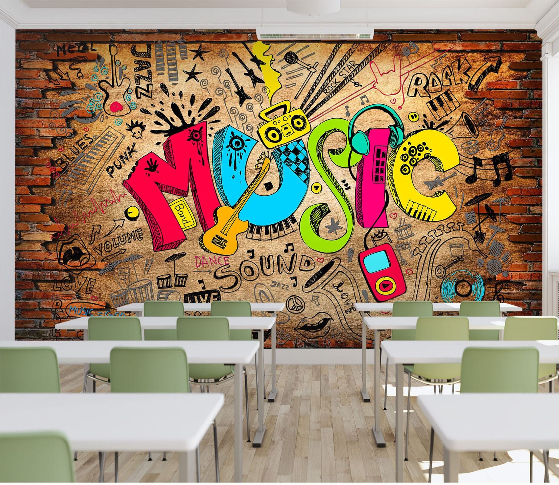 3D Colored Letters 001 Wall Murals Wallpaper AJ Wallpaper 2 