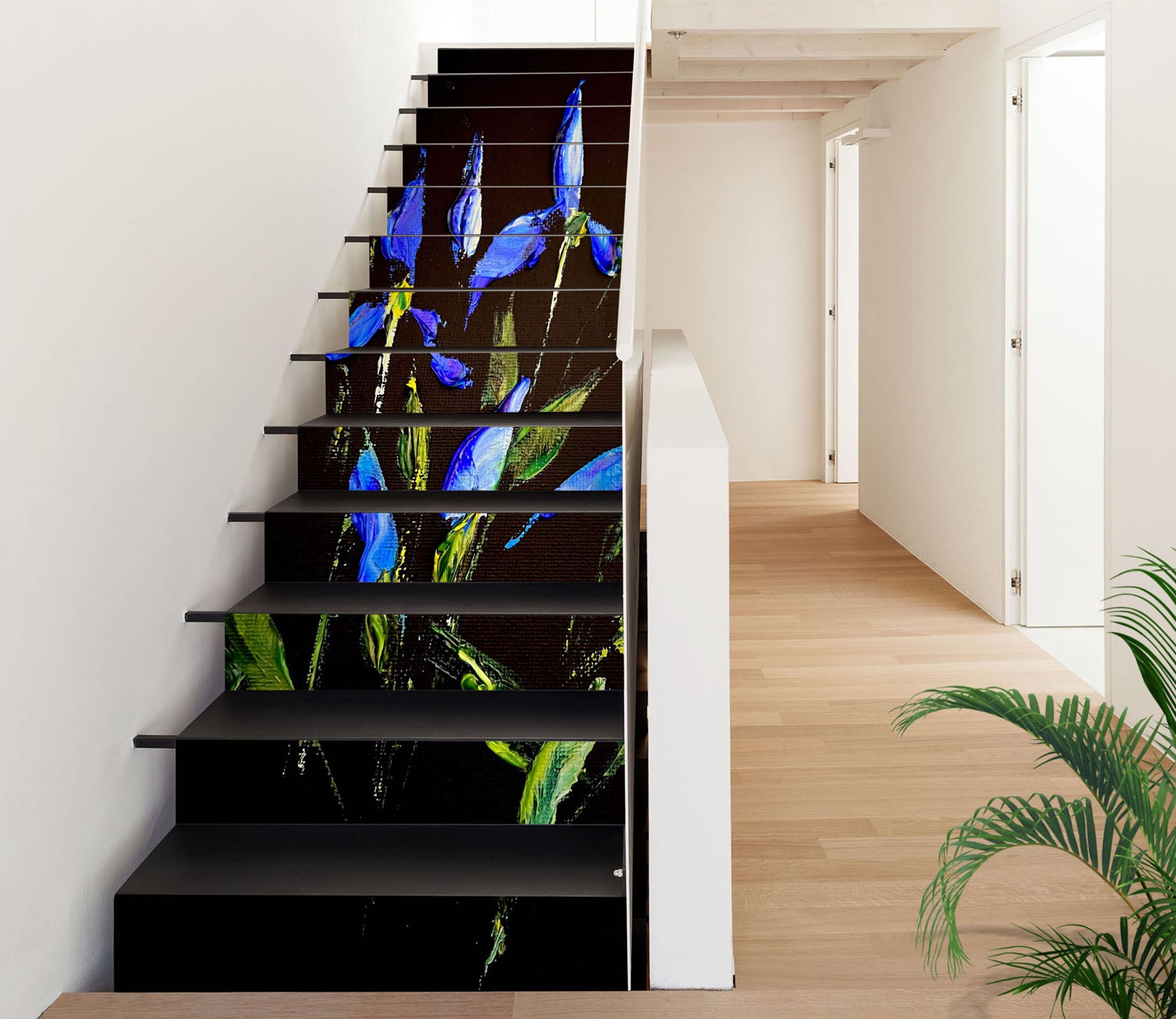 3D Blue Flower 3924 Skromova Marina Stair Risers