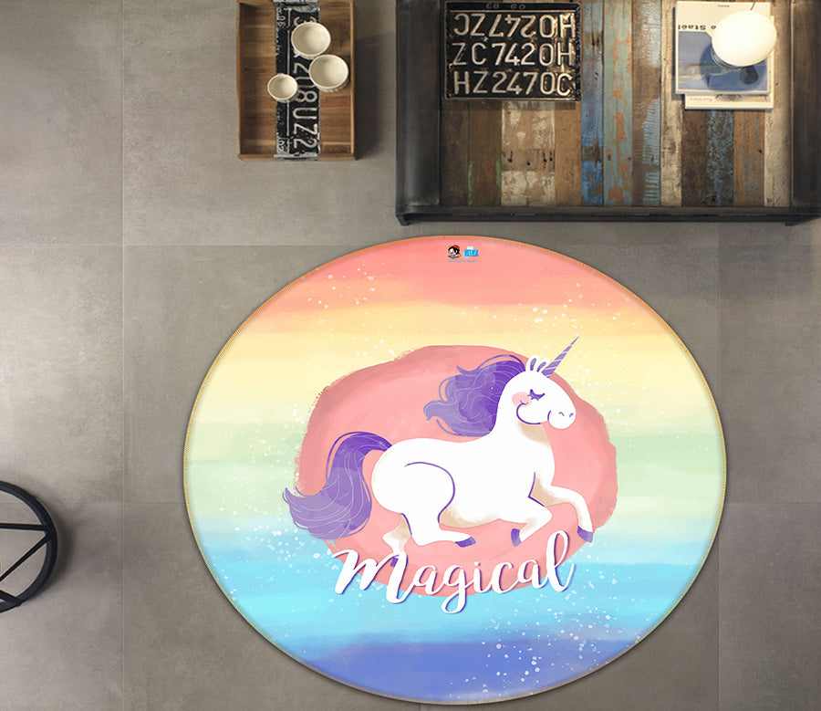 3D Unicorn 64068 Round Non Slip Rug Mat