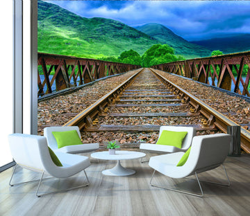 3D Prairie Railway 210 Vehicle Wall Murals