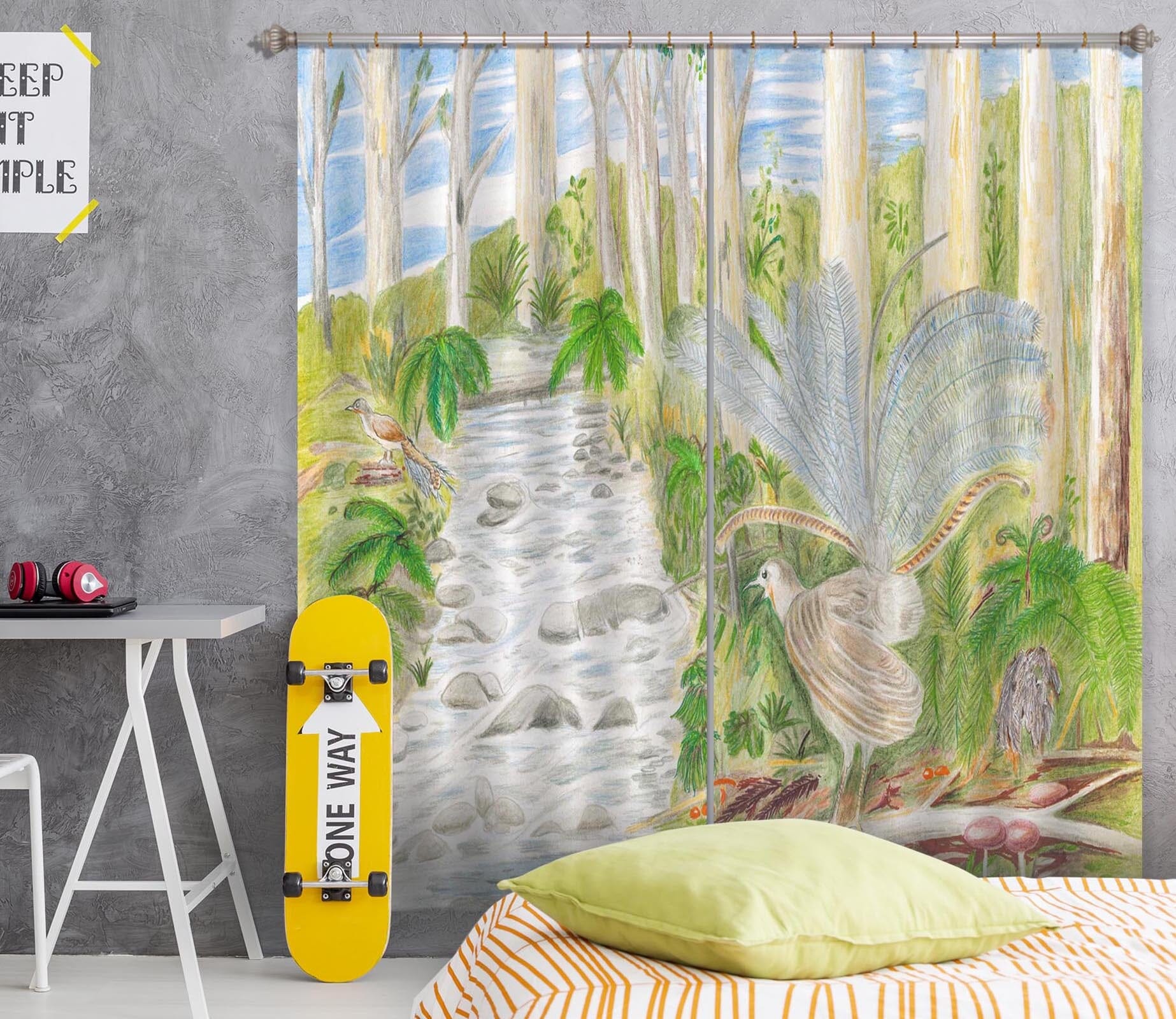 3D Forest Path 051 Michael Sewell Curtain Curtains Drapes Curtains AJ Creativity Home 