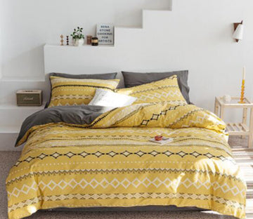 3D Yellow Totem 14063 Bed Pillowcases Quilt