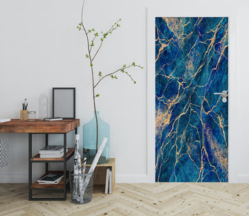 3D Blue Texture 25181 Door Mural