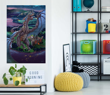 3D Big Dragon 5129 Tom Wood Wall Sticker